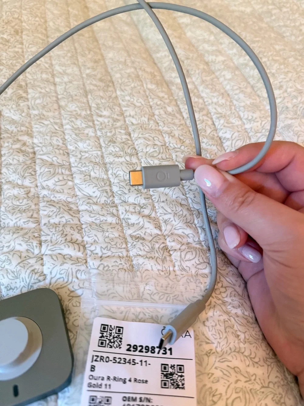 Oura Ring Gen 4, Rose Gold, Size 11, with Charging Dock and USB-C Cable